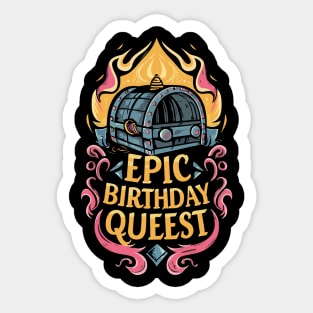 Epic BIrthday Queest For gamer Sticker